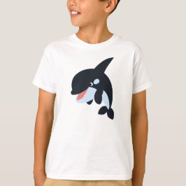 Cute Merry Tecknad Killer Whale Children T-Shirt
