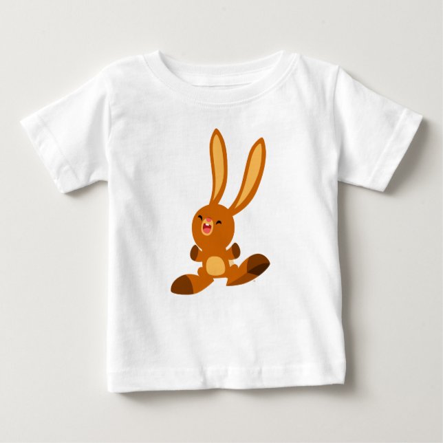 Cute Merry Tecknad Rabbit Baby T-Shirt (Framsida)