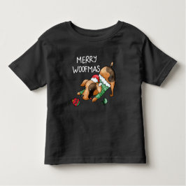 Cute Merry Woofmas-Hund Jul T Shirt
