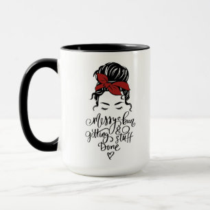 Cute Messy Bun Hämta Saker färdigt Mugg i