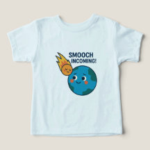 Cute Meteor and Earth Tecknad - "Smooch" Shirt