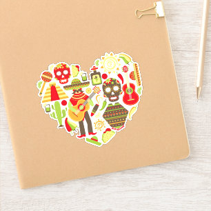 Cute Mexican art Klistermärken