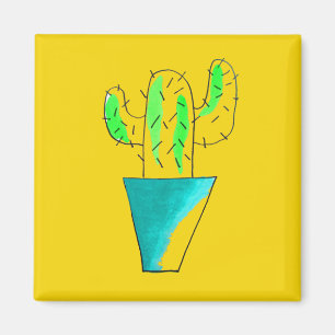 Cute Mexican cactus ökarart Magnet