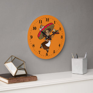Cute Mexican dam decor Stor Klocka