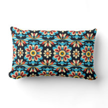 Cute Mexikanska folkgruppen Mönster Dekorativ kudd