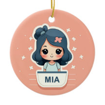 Cute Mia-keramiskt ornament