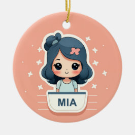 Cute Mia-keramiskt ornament
