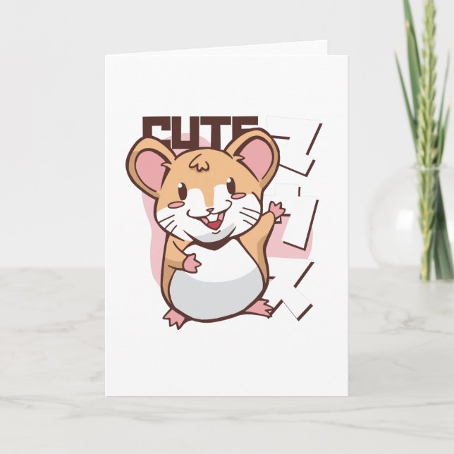 Cute Mice Hamster Mouse Animal Gift Kort (Framsida)