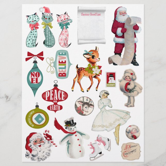 Cute Mid-Century 1950's jul Illustrations (Framsida)