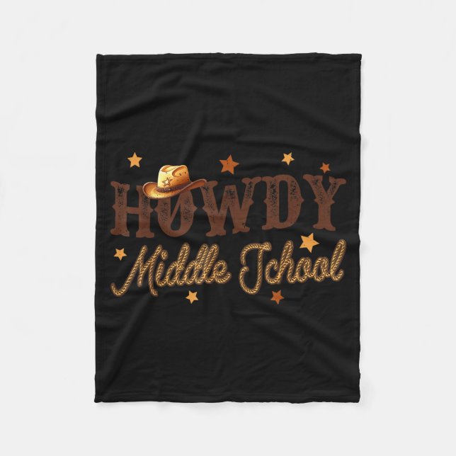 Cute Middle School Teacher Rodeo Western Howdy Mid Fleecefilt (Framsidan)