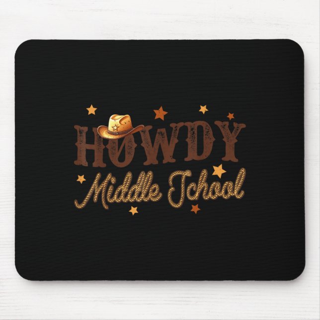 Cute Middle School Teacher Rodeo Western Howdy Mid Musmatta (Framsidan)