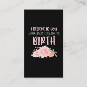 Cute Midfru Baby Catcher Bird Doula Visitkort