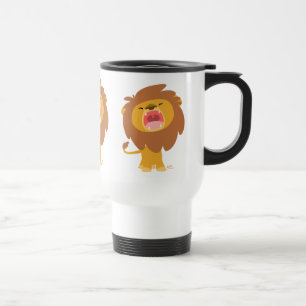 Cute Mighty Roaring Lejon Tecknad Mugg