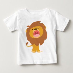 Cute Mighty Roaring Tecknad Lejonare Baby T-Shirt