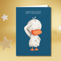 Cute Military Duck Saluting Birthday