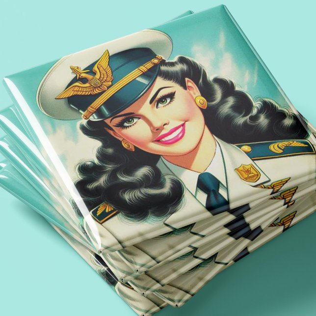 Cute Milite Uniform Pin-up Magnet (Skapare uppladdad)