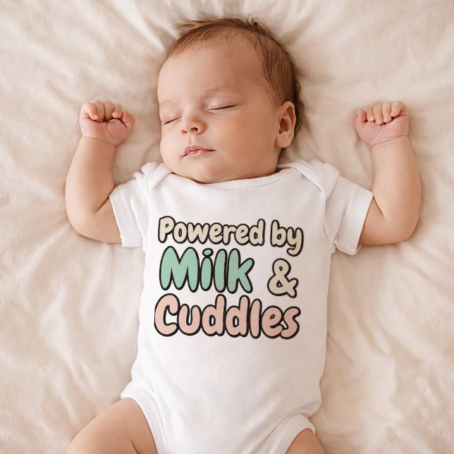 Cute Milk & Cuddles Baby Bodysuit T Shirt (Skapare uppladdad)