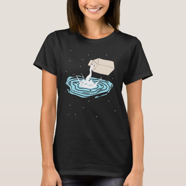 Cute Milky Way Galaxy in space science T Shirt (Framsida)