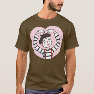 Cute Mime med Kärlek Gesture T Shirt