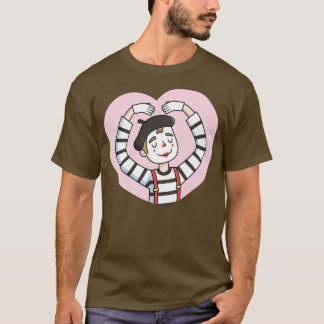 Cute Mime med Kärlek Gesture T Shirt