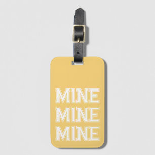 Cute Mine Funny Gult Luggage Tag Bagagebricka