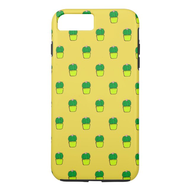 Cute Mini Cacti Mönster iphone case Case-Mate iPhone Skal (Baksida)