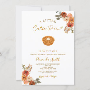 Cute Mini Cutie Paj Gingham Fall Baby Shower Inbjudningar