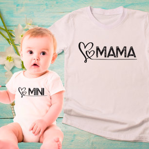 Cute MINI Mamma och Me lyssnar på matchande uppsät T Shirt