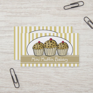 Cute Mini Muffin Baking Confectionery Visitkort