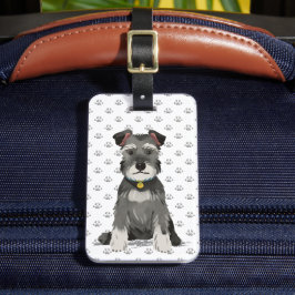 Cute Mini Schnauzer Bagagebricka