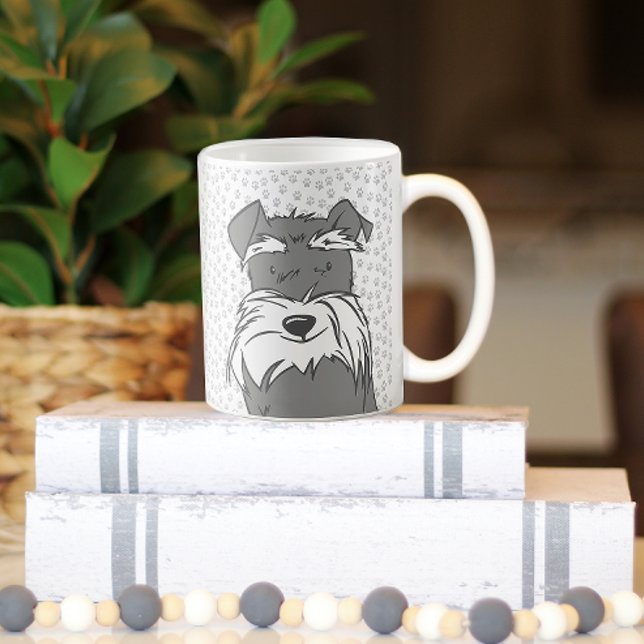 Cute Mini Schnauzer Kaffemugg (Schnauzer Coffee Mug)
