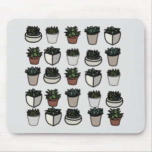 Cute mini succulent mönster musmatta