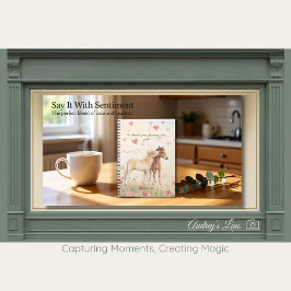 Cute Miniature Horse Storybook Valentine  Anteckningsbok