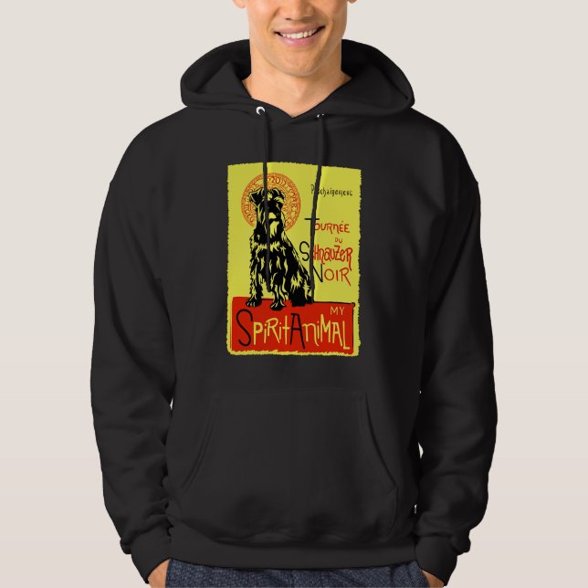 Cute Miniature Schnauzer Dog Mini Schnauzer Hoodie (Framsida)