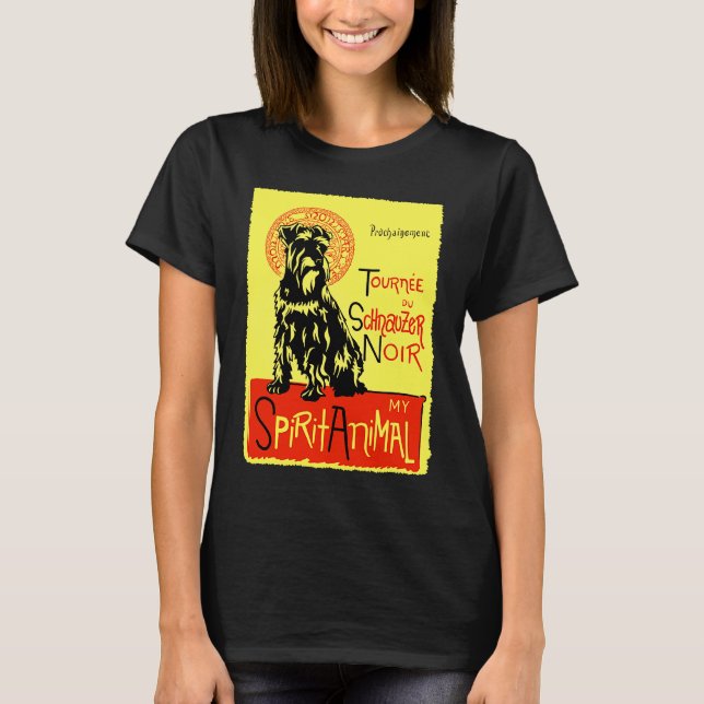 Cute Miniature Schnauzer Dog Mini Schnauzer T Shirt (Framsida)