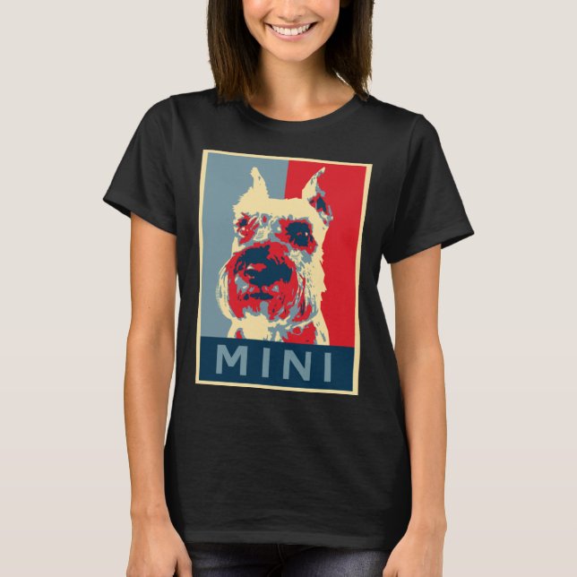 Cute Miniature Schnauzer Election T Shirt (Framsida)