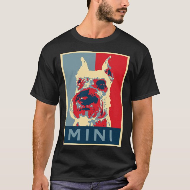 Cute Miniature Schnauzer Election T Shirt (Framsida)