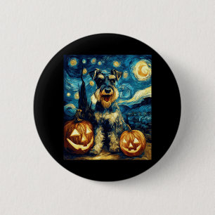 Cute Miniature Schnauzer Hund Halloween Jack O Lan Knapp