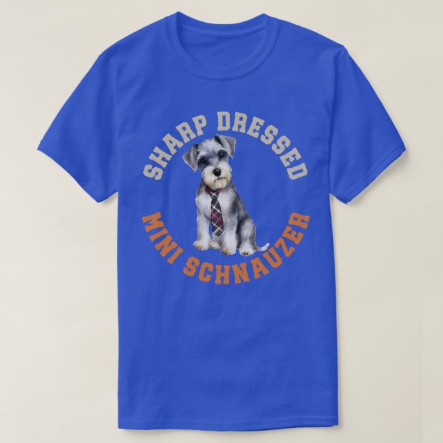 Cute Miniature Schnauzer Hund T Shirt (Design framsida)