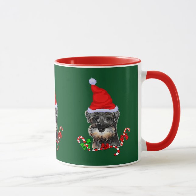 Cute Miniature Schnauzer julgåvor Mugg (Höger)