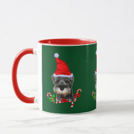 Cute Miniature Schnauzer julgåvor Mugg
