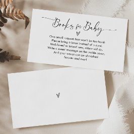 Cute Minimal Bokar för babyvisningshölje Visitkort
