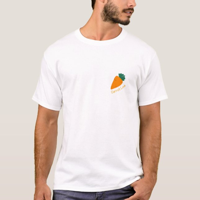 Cute Minimal Carrot Illustration T-Shirt – Carrot  (Framsida)