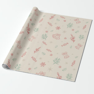 Cute Minimal Jul Inslag Presentpapper