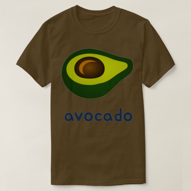 Cute Minimalist Avocado T Shirt (Design framsida)
