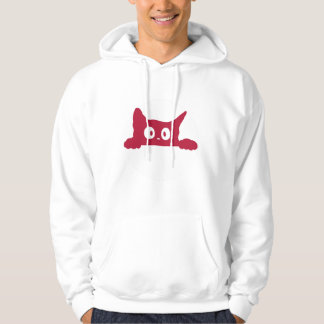 Cute Minimalist Cat Ansikte Hoodie