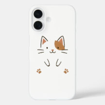 Cute Minimalist Cat Telefon Case