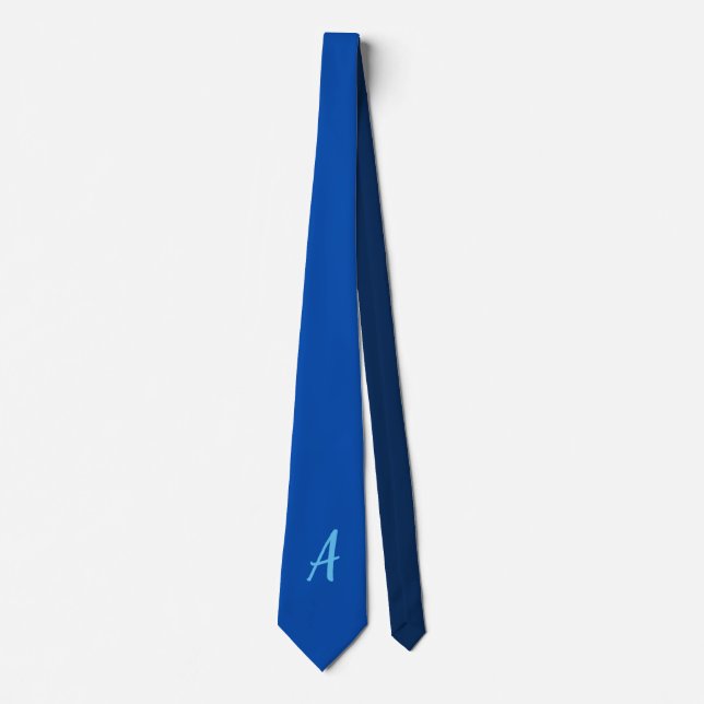 Cute Minimalist Cobalt Blue Calligraphy Monogram Slips (Framsida)