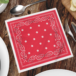 Cute Minimalist enkel Red Bandana Mönster Middag Pappersservett