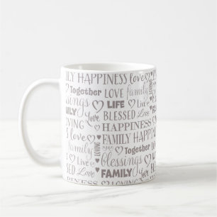 Cute Minimalist för enkel familjetypgrafi Kaffemugg